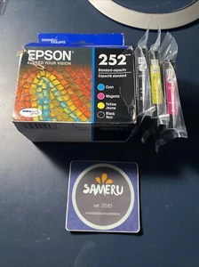 NUEVA Tinta Epson 252 Magenta, Amarilla y Negra - Exps 7/26 (CIAN NO INCLUIDO) - Imagen 1 de 4