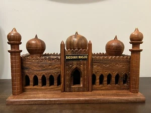 Badshahi Masjid Wooden Model Decoration Decor Badshah Mosque Wood Model - Picture 1 of 12