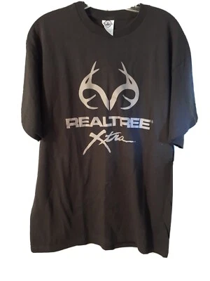 Men's Realtree Xtra T-Shirt Antlers Camo Size L Spellout Hunting Sport Gun - Image 1 of 4