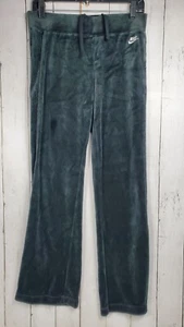 Nike Y2K Era Velour Mid Rise Track Pants Women's Size Small Black Comfy GUC - Picture 1 of 8