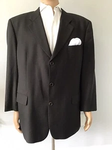 Boss Hugo Boss Men's VTG Brown Vital Barberis Wool Sport Coat Blazer Jacket 46R - Picture 1 of 19