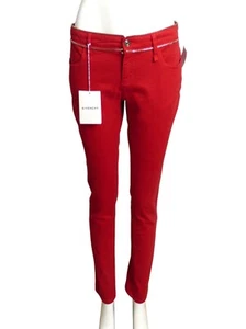 GIVENCHY- NWT Red Denim & Zipper Jeans, Size 10 - Picture 1 of 5