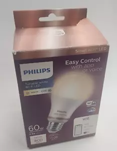 Philips Smart Wi-Fi LED Wiz Connected Light Bulbs Warm Cool 800 Lumens A19 60W - Picture 1 of 3