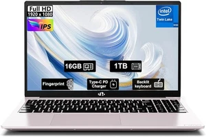 Nimo 15.6" FHD Laptop 16GB RAM 1TB SSD Intel N150 Fingerprint Backlit Keyboard - Picture 1 of 8