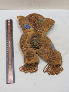 Antiguo cojín de pasador con cuentas con forma de zapato iroqués - Imagen 1 de 5