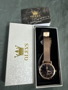 OLEVS Womens Casual Rose Gold Quartz Watch Analog 5189L Water Resistant 3ATM - Picture 1 of 6