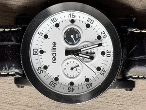 Red Line 18000 White & Black Men's Watch with leather Band.. - Picture 1 of 8