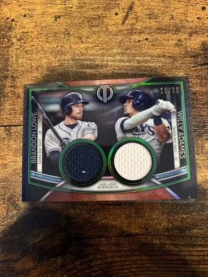 2020 Topps Tribute - Dual Player Relics Brandon Lowe, Willy Adames #DR-LA... - Image 1 of 4