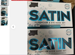 Set federa supporto raso con maschera occhi capelli pelle prevenire scegli colore - Foto 1 di 9