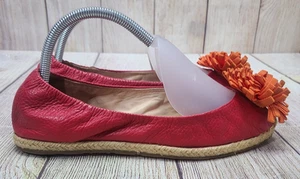 Kate Spade Vera Espadrilles Flats Shoes Women's Size 7.5 US Coral Red Orange - Picture 1 of 10