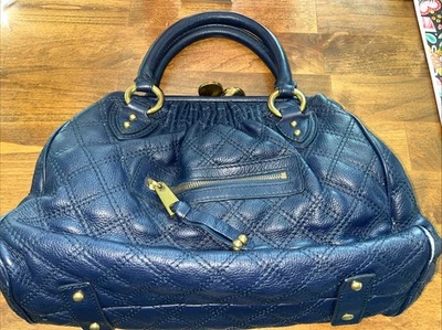 Cartera vintage Marc Jacobs azul marino acolchada de cuero Stam 2005 Foto 1 de 4