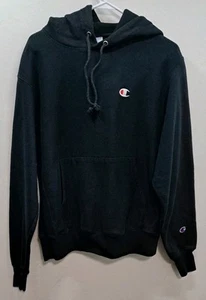 Champion Reverse Weave Hoodie Men Medium Black Clean Smoke Free Home  - Picture 1 of 4