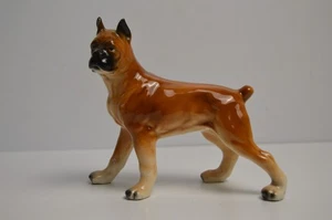 Statua statuina ceramica cane boxer vintage da collezione mastino Germania - Foto 1 di 15