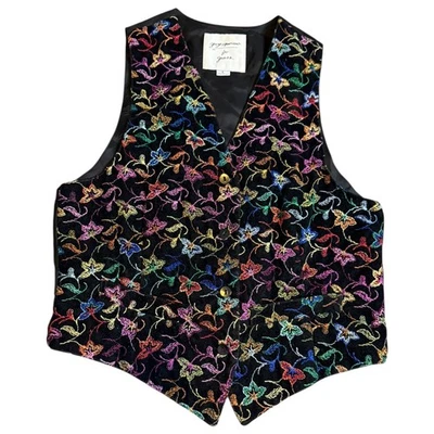 Chaleco de Terciopelo George Marciano para Guess Bordado Multicolor Floral L Foto 1 de 4