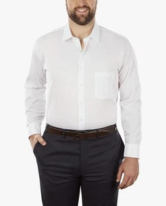 Van Heusen Dress Shirt Men's 17 37/38 XL Tall Fit Stretch Flex Collar Button Up - Picture 1 of 3