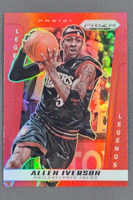 2024-25 Panini Prizm Deca Allen Iverson Legends Red /199 #227 - Image 1 of 3