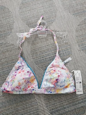 Esprit Padded Halterneck Bikini Top With Floral Print, Size 38B - Image 1 of 4