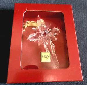 Mikasa Cut Crystal Holiday Facets Hanging Cross Christmas Ornament Germany MIB - Picture 1 of 4
