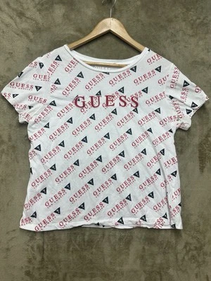 Camisa Guess XL Blanca Estampado Completo Guess Los Angeles Logo Camiseta Poliéster Foto 1 de 4