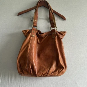 Lucky Brand Purse Large Brown Lamb Leather Hobo Bag Slouchy - Imagen 1 de 15
