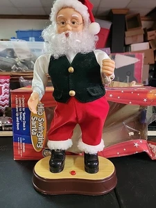 Gemmy Hip Swinging Santa De Colección Musical Animado Bailes To Santa Is Coming Town - Imagen 1 de 5