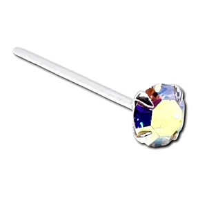 Borchia naso 3 mm AB Cubic Zirconia argento sterling 925 L gioielli per il... - Foto 1 di 12