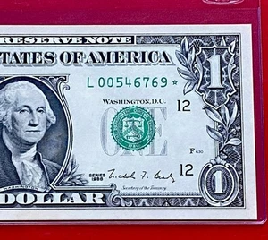1988 STAR NOTE $1 DOLLAR BILL ( SAN FRANCISCO L ) UNCIRCULATED - Picture 1 of 3