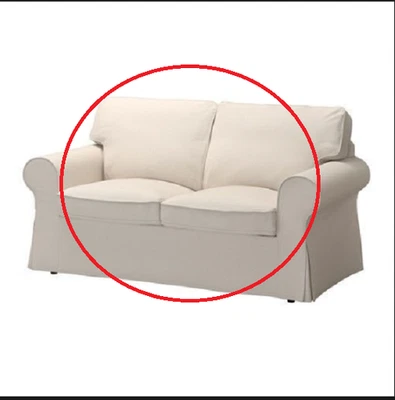 NWOP IKEA Ektorp 4 piece Loveseat Cover in off white 800.475.98 - Image 1 of 3