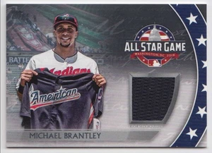 2018 Topps Update All-Star Stitches ! Michael Brantley Black Jersey Cleveland - Picture 1 of 2