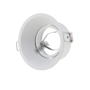 10 x White Recessed Ceiling Light 93mm Anti-dazzle Frame MR16 GU10 Bulb Holder - Picture 1 of 5