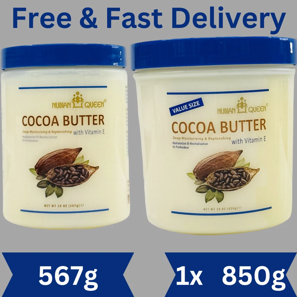 NUBIAN QUEEN, COCOA BUTTER + DEEP MOISTURIZING & REPLENISHING WITH VITAMIN E