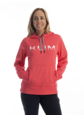 Sudadera con capucha pulóver de gasolina para mujer KLIM muestra - talla MD- rojo pícaro-blanco Foto 1 de 3