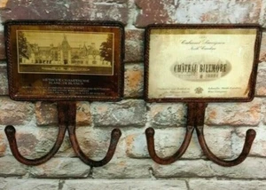 Biltmore Inspirations Metall Reserve Weinetikett Wandhaken Schloss 2er Set - Bild 1 von 9