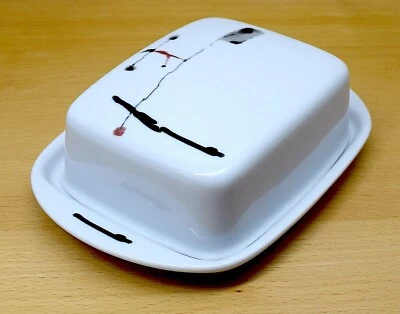 Seltmann Scala Hokkaido Butterdose Butterplatte mit Deckel Porzellan - Bild 1 von 4