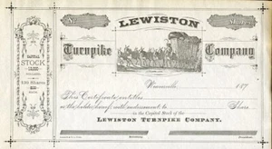 187_ Lewiston Turnpike Stock Certificate - Picture 1 of 1
