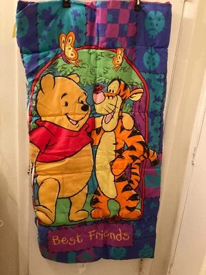 Vintage Disney Winnie the Pooh Tigger Best Kids Sleeping Bag GVC ERO USA 30x57 - Image 1 of 4