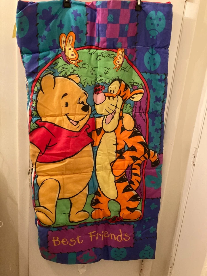 Vintage Disney Winnie the Pooh Tigger Best Kids Sleeping Bag GVC ERO USA 30x57 - Image 1 of 4