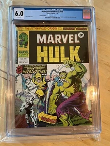 Mighty World of Marvel #198 CGC 6.0 1976 Hulk #181 Story White Pages Marvel UK - Picture 1 of 1