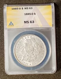 1885-O Morgan Silver Dollar MS63 ANACS - Picture 1 of 2