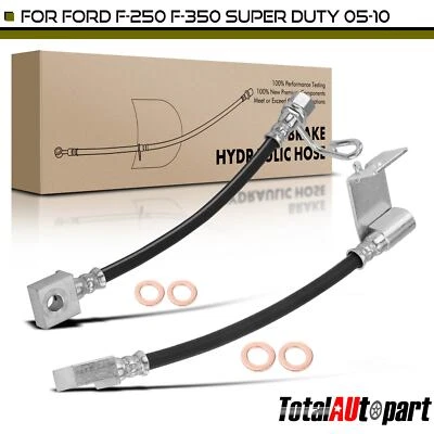 2x Manguera hidráulica de freno para Ford F-250 F-350 Super Duty 2005-2010 SRW exterior trasero Foto 1 de 4