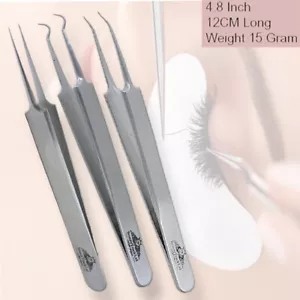 ACNE NEEDLE BLACKHEAD EXTRACTOR REMOVER TWEEZER TOOLS COMEDONE STRAIGHT CURVED - Picture 1 of 4