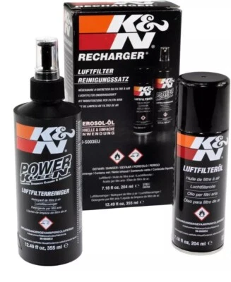 Kit Nettoyage Entretien Filtre AIR KN K&N 355ml et 204ml- 99-5003EU