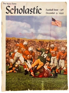The Notre Dame Scholastic Football Issue December 9, 1949 Team Program RARE - Picture 1 of 10
