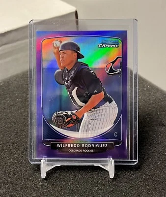 Wilfredo Rodriguez 2013 Bowman Chrome BCP148 Colorado Purple Refractor 114/199 - Image 1 of 2