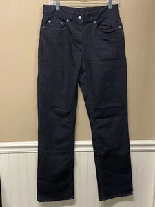 Pantalones de mezclilla casuales esquineros para mujer negros lavados nuevos con etiquetas - Imagen 1 de 3