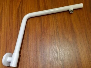 Designer Round Gooseneck Matt White Shower Arm - Picture 1 of 1