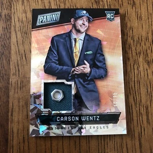 Carson Wentz Panini National Convention 2016 Draft Day Hat Grommet Relic RC /25 - Picture 1 of 9