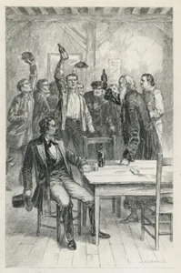 HOMBRE EN PUB FRANCÉS - Francia - Grabado 1899, Adrian Marcel - Imagen 1 de 5