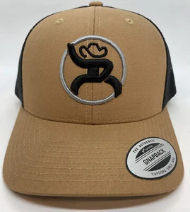 Hooey Roughy Strap hellbraun schwarz Mesh Rodeo Trucker Style Mütze Snapback 4028T-TNBK - Bild 1 von 3