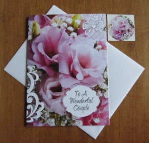 One Current Anniversary Greeting Card, Envelope & Seal - Pretty Lilac Flowers - Picture 1 of 8